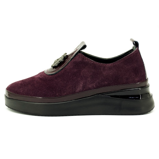 Туфлі жіночі Michael Stone демісезонні з натуральної замші бордові (606107BD)