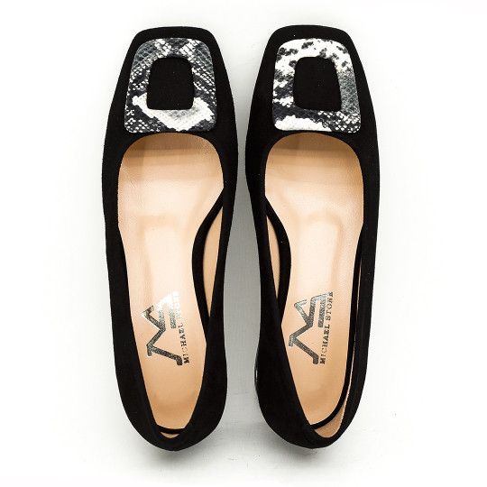 Туфлі жіночі Michael Stone демісезонні з натуральної замші чорні (850150NB)